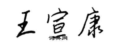 王正良王宣康行书个性签名怎么写