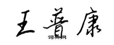 王正良王普康行书个性签名怎么写