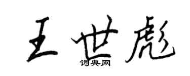 王正良王世彪行书个性签名怎么写
