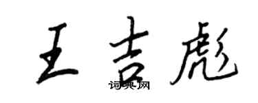 王正良王吉彪行书个性签名怎么写
