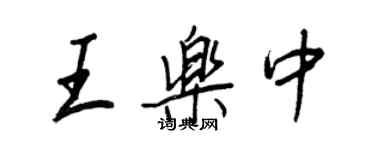 王正良王乐中行书个性签名怎么写