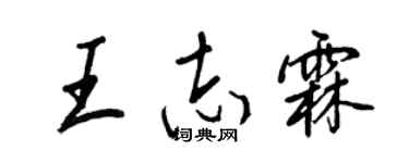 王正良王志霖行书个性签名怎么写