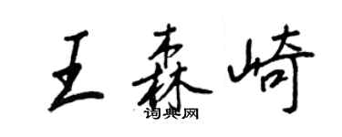 王正良王森崎行书个性签名怎么写