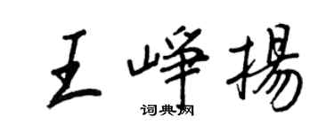 王正良王峥扬行书个性签名怎么写