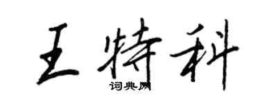 王正良王特科行书个性签名怎么写