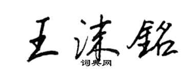 王正良王沫铭行书个性签名怎么写