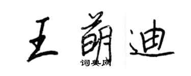 王正良王萌迪行书个性签名怎么写