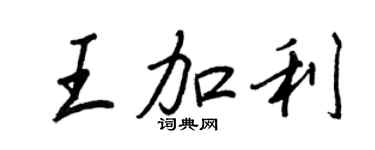 王正良王加利行书个性签名怎么写