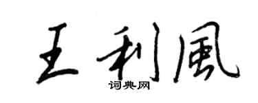 王正良王利风行书个性签名怎么写