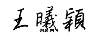 王正良王曦颖行书个性签名怎么写