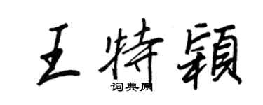王正良王特颖行书个性签名怎么写