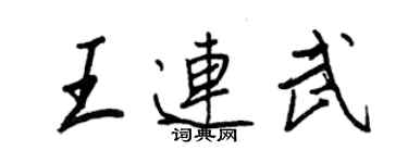 王正良王连武行书个性签名怎么写