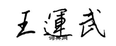 王正良王运武行书个性签名怎么写