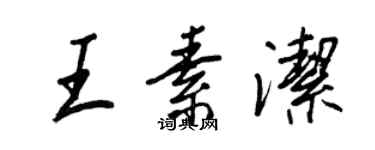 王正良王素洁行书个性签名怎么写
