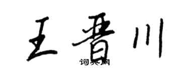 王正良王晋川行书个性签名怎么写