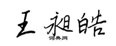 王正良王昶皓行书个性签名怎么写