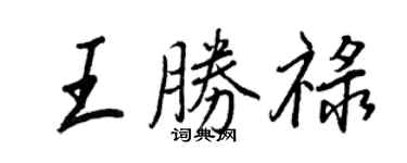 王正良王胜禄行书个性签名怎么写