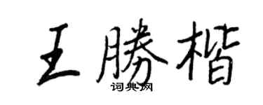 王正良王胜楷行书个性签名怎么写