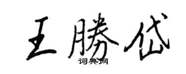 王正良王胜岱行书个性签名怎么写