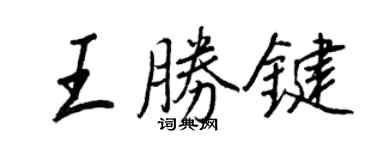 王正良王胜键行书个性签名怎么写