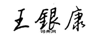 王正良王银康行书个性签名怎么写