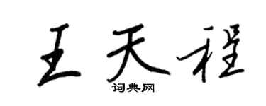 王正良王天程行书个性签名怎么写