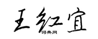 王正良王红宜行书个性签名怎么写
