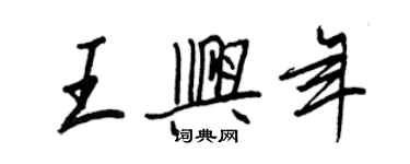 王正良王兴年行书个性签名怎么写