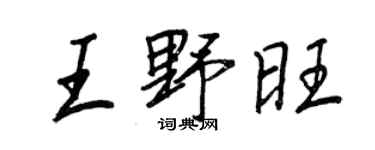 王正良王野旺行书个性签名怎么写