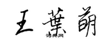王正良王叶萌行书个性签名怎么写