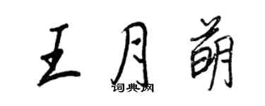 王正良王月萌行书个性签名怎么写