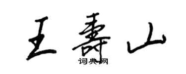 王正良王寿山行书个性签名怎么写
