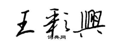 王正良王彩兴行书个性签名怎么写