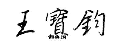 王正良王宝钧行书个性签名怎么写