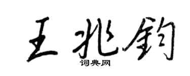 王正良王兆钧行书个性签名怎么写