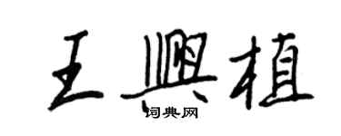 王正良王兴植行书个性签名怎么写
