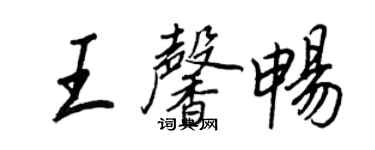 王正良王馨畅行书个性签名怎么写
