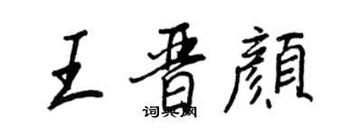 王正良王晋颜行书个性签名怎么写