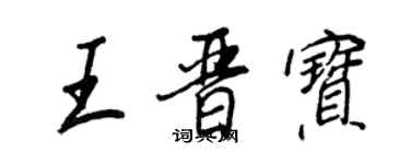 王正良王晋宝行书个性签名怎么写
