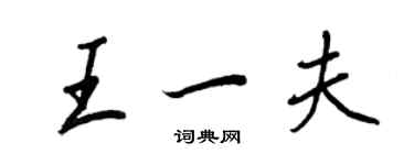 王正良王一夫行书个性签名怎么写