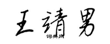 王正良王靖男行书个性签名怎么写