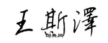 王正良王斯泽行书个性签名怎么写
