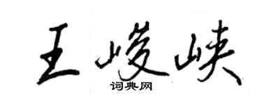 王正良王峻峡行书个性签名怎么写