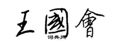 王正良王国会行书个性签名怎么写