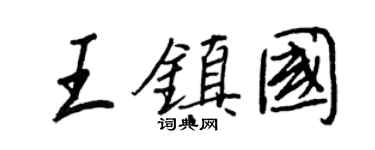 王正良王镇国行书个性签名怎么写