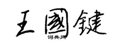 王正良王国键行书个性签名怎么写