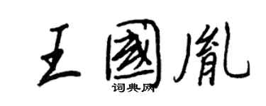 王正良王国胤行书个性签名怎么写