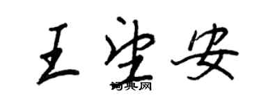 王正良王望安行书个性签名怎么写