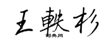 王正良王轶杉行书个性签名怎么写