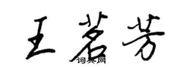 王正良王茗芳行书个性签名怎么写